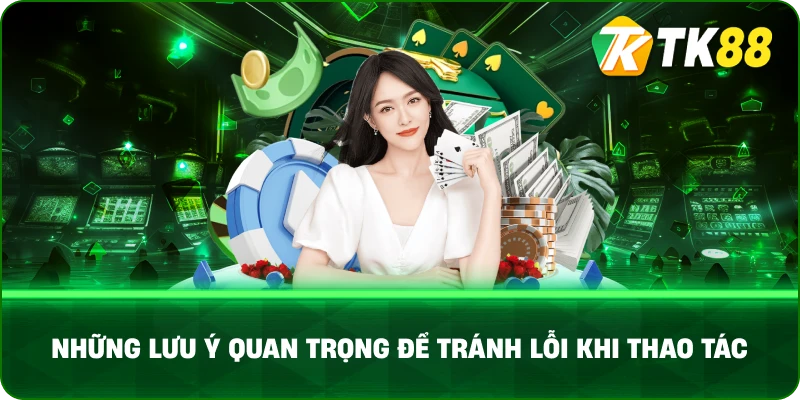 Những lưu ý quan trọng để tránh lỗi khi thao tác